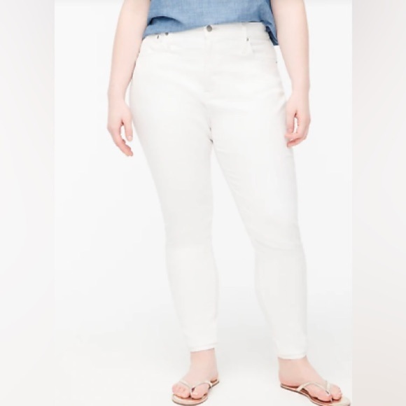 J.Crew Factory Petite Curvy High Rise skinny in white BP371 size P25 - Picture 1 of 2